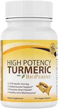 Dr. Colbert's High Potency Turmeric with Bioperine 120 Capsules 750MG 