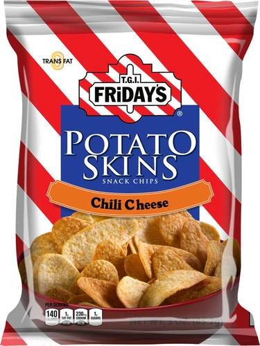 TGI Fridays Chili and Cheese Potato Skins bag, 6 per case