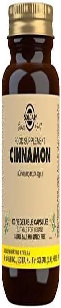 Solgar Cinnamon, 100 Vegetable Capsules - Full Potency (FP) - Supports