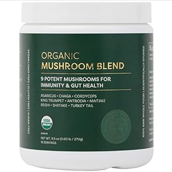 Global Healing Organic Mushroom Powder Supplement Blend 9.5 Ounces - C