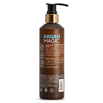 Argan Magic Nourishing Hair Cream - Hydrates, Conditions, and Eliminates Frizz for All Hair Types | Seals in Shine | Made in USA, Paraben Free, Cruelty Free (8.5  / 2 Pack)