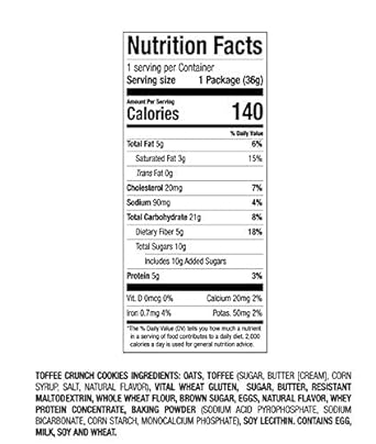 Nutrisystem® Toffee Crunch Cookies, 36ct, Guilt-Free Snacks to Support