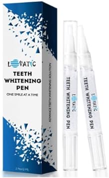 LOVATIC Teeth Whitening Pen - 2 Packs - Advance Teeth Whitening Solution - 35% Carbamide Peroxide - Safe, Convenient and Effective