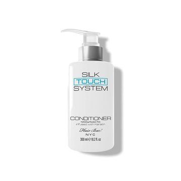 Hair Bar NYC Silk Touch System Conditioner, Lightweight Anti Frizz Keratin Conditioner Treatment infused with Biotin/Anti -Thinning (10.2 300ml)
