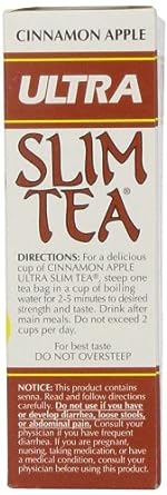 Ultra Slim Tea, Cinnamon Apple, Tea Bags, 24 Count Box  (Pack of 2)