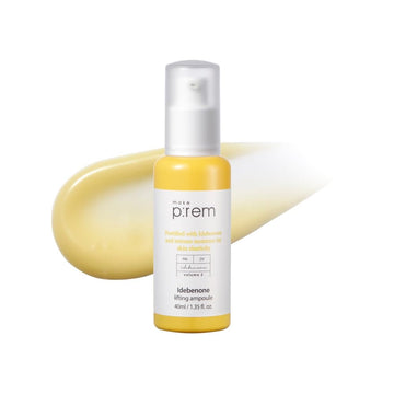 make prem Idebenone Lifting Ampoule, Intense Hydration Anti-aging Skin Brightening with Hyaluronic Acid and Ceramide for All Skin Types, Fragrance Free 40, 1.35 .