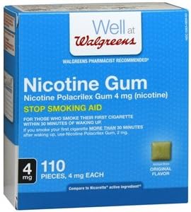 Walgreens Nicotine Polacrilex Gum, 4 MG - Original Flavor - 