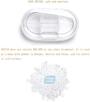 Pill Box - Portable Travel Medicine Organizer Case for Purse or Pocket, Large Medication Pill Case 2 Times a Day for Vit