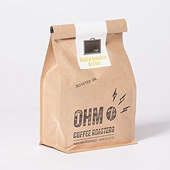 Ohm Coffee Roasters Black Magick Blend, Medium-Dark Roast bag