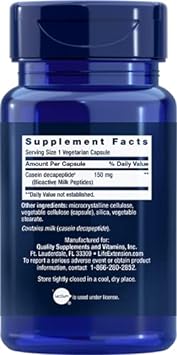 Life Extension - Bioactive Milk Peptides - 150 Mg - 30 Caps (Pack of 3)