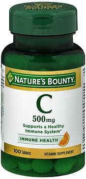 Nature's Bounty Pure Vitamin C 500 mg - 100 Tablets, Pack of 4