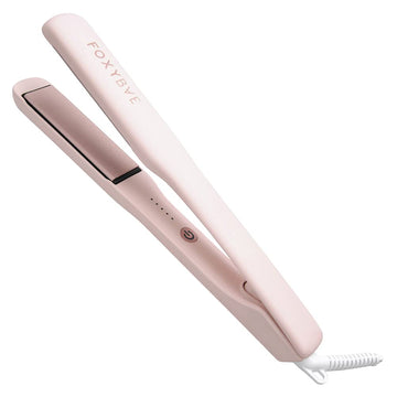 FoxyBae Baby Blush at Iron - Ceramic Tourmaline Technology - Hair Straightener with Negative Ions - Straightens & Curls Hair - Professional Salon Grade Hair Styling Tool (1 Inch)