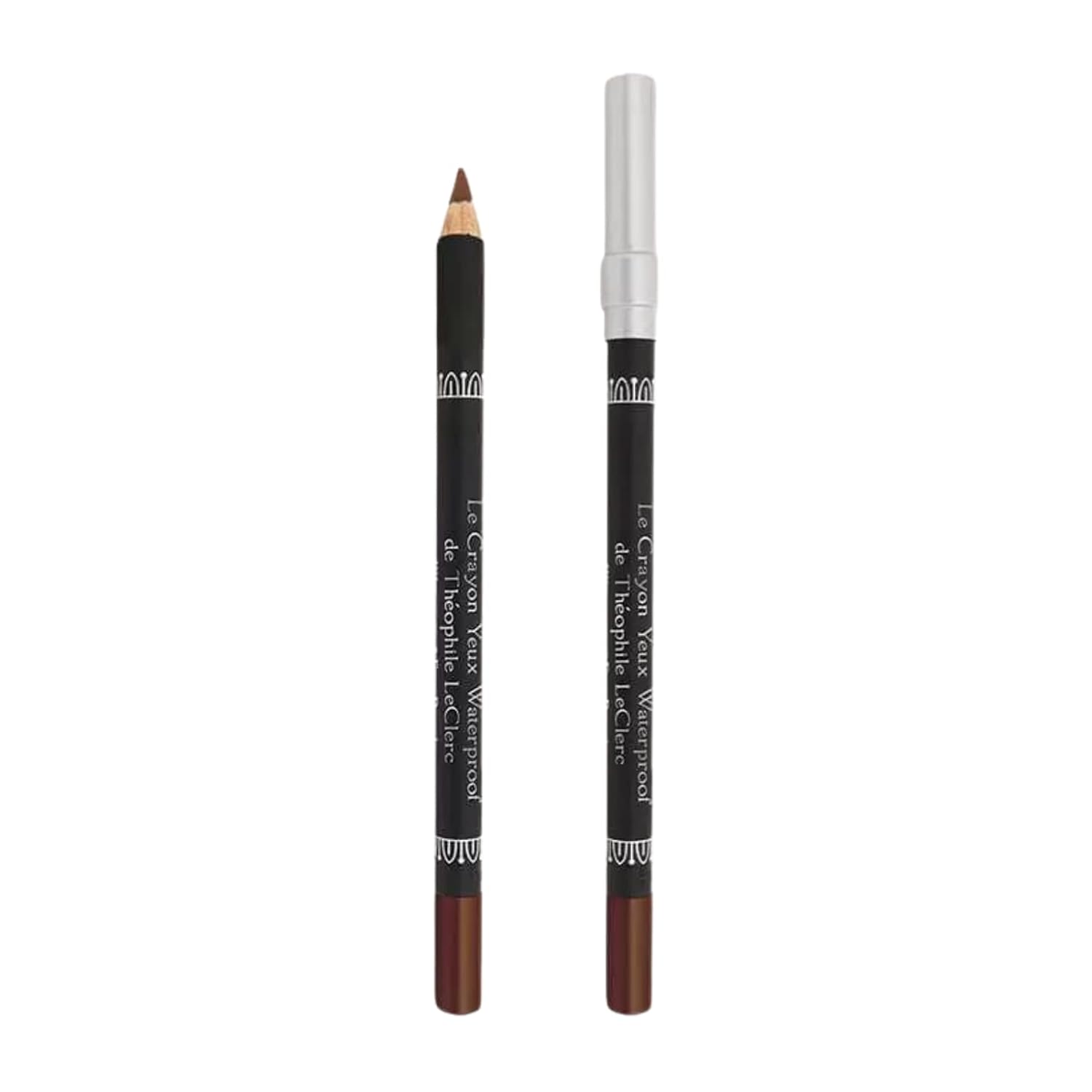 T. LeClerc Waterproof Eye Pencil - Creamy Contour Eyeliner for Water Line & Lash Line Precision Sharp Tip Long Lasting & Defining Easy to Color Smudge Proof Smokey Eye Makeup (Brun Place Des Vosges)
