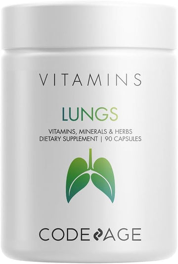 Codeage Lungs Vitamins, A, C, D, E, B6, Milk Thistle Lung Supplement,