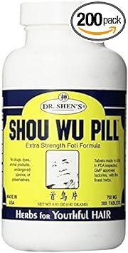 Dr. Shen'S Shou Wu Youthful Hair 200 Tab