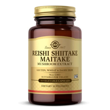 Solgar Reishi Shiitake Maitake Mushroom Extract Vegetable Capsules