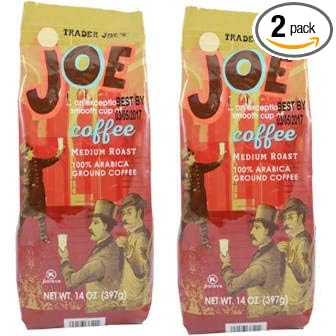 Trader Joe’s Joe Medium Roast Ground Coffee 100% Arabica Ground (Pack of 2)