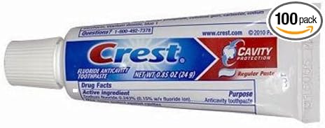 Crest, Cavity Protection uoride Anticavity Toothpaste, 0.85  Travel Size (100 Pack)