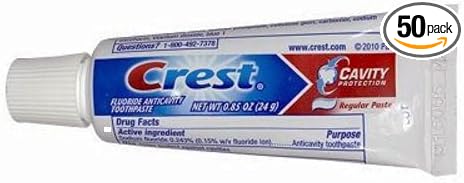 Crest, Cavity Protection uoride Anticavity Toothpaste, 0.85  Travel Size (50 Pack)