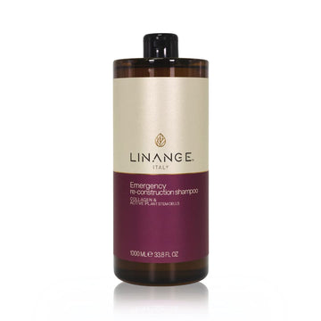 Linange Emergency Reconstruction Shampoo for Very Damaged Hair with Collagen, Keratin, and Shea Butter - Nourishing and Restructuring Shampoo, 1000 / 33.8