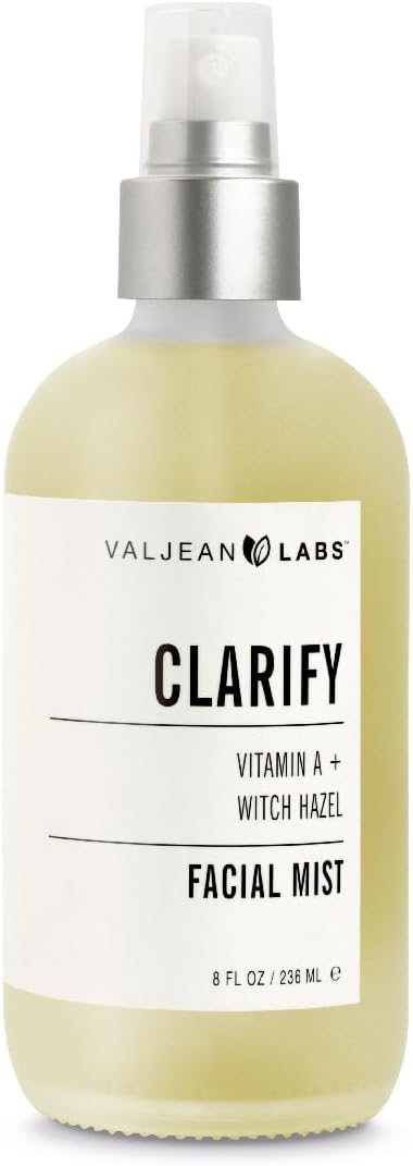 Valjean Labs Facial Mist - Clarify | Vitamin A + Witch Hazel | | Helps to Remove Excess Oil, Reduce Wrinkles, and Even Tone | Paraben Free, Cruelty Free, Made in USA (8 )