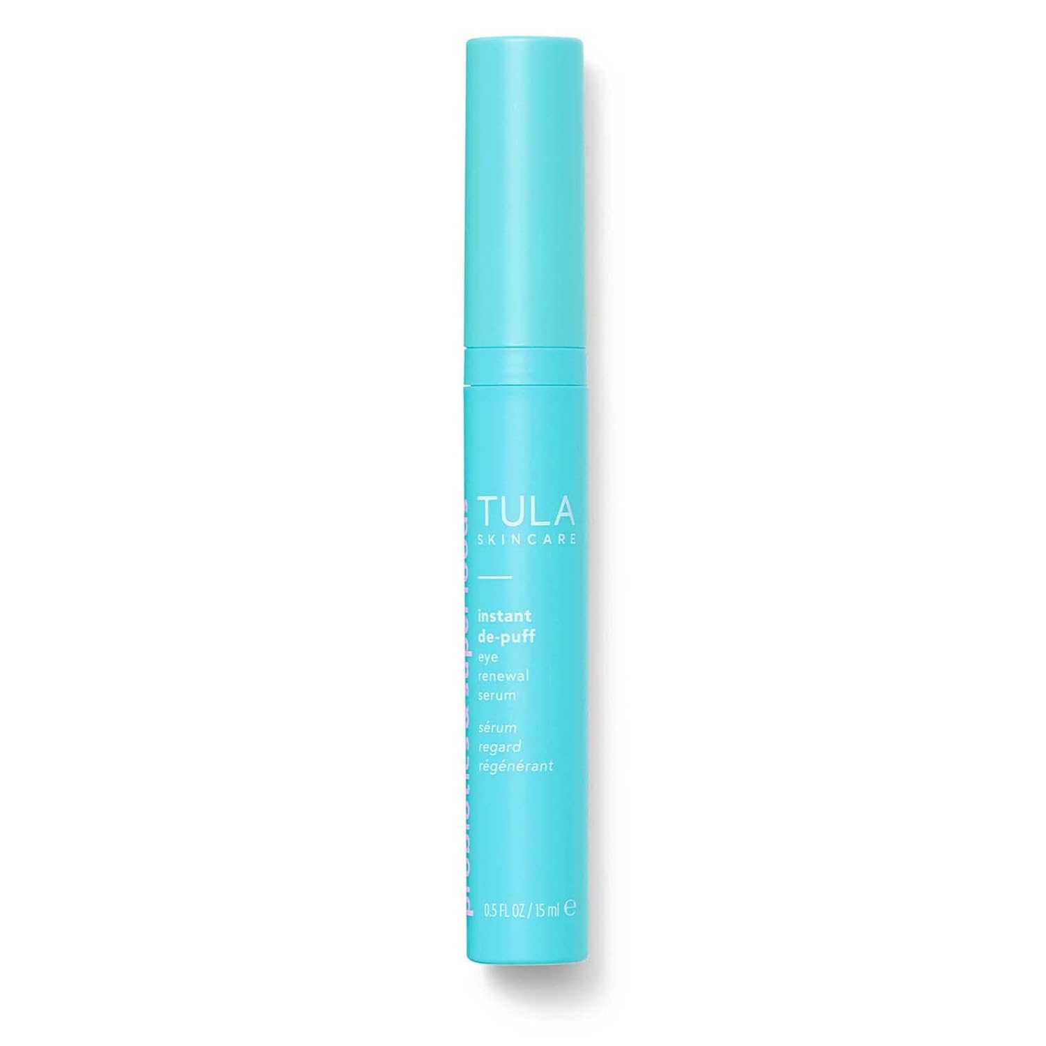TULA Skin Care Instant De-Puff Eye Renewal Serum | Dark Circles Under Eye Treatment, Reduce Puffiness and Signs of Wrinkles | 0.5
