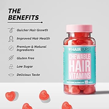 Hair Burst Biotin Gummies For Hair Growth - Hair, Skin & Nails Vitamin330 Grams