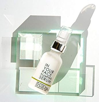 In Your Face PLUMPING SERUM | Hydrating & Brightening Anti-Aging Serum with Hyaluronic Acid, Vitamin C, Shiitake Mushroom, Organic Jojoba Oil & MSM | 1