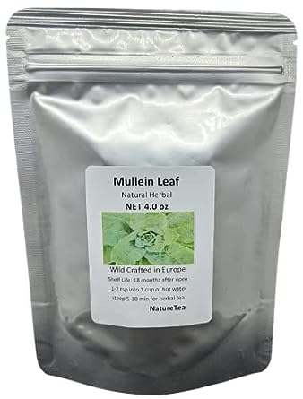 Mullein Leaf - Dried Verbascum thapsus Loose Tea from 100% Nature