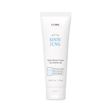 ETUDE SoonJung Hydro Barrier Cream (Tube Type) 2.54.(75) 21AD |Moisturizing and Soothing Cream | Non-Comedogenic, Hypoallergenic & Fragrance Free Moisturizer for Face