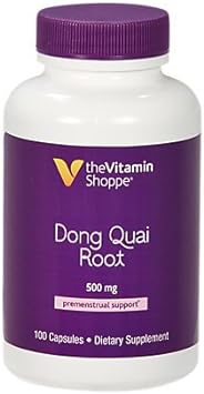 The Vitamin Shoppe Dong Quai Root 500MG, Premenstrual and Hormone Bala