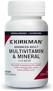 Kirkman - Advanced Adult Multivitamin & Mineral with 5-MTHF - 180 Caps