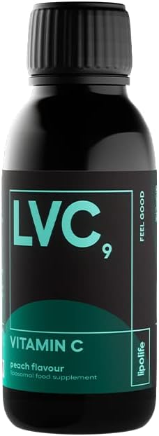 LVC9 - liposomal Vitamin C 1000mg (Peach Flavour) - lipolife 150ml = 3210 Grams
