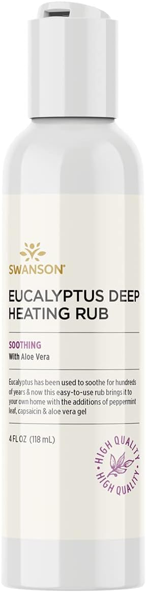 Swanson Eucalyptus Deep Heating Rub w/Aloe Vera 4 fl Ounce (118 ml) Ge