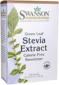 Swanson Green Leaf Stevia Extract 100 Packets