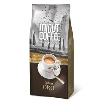 Minuti Coffee Qualita Oro, Medium Italian Espresso Roasted Whole Bean Coffee, (Pack of 1), Premium Quality, Aromatic, Creamy