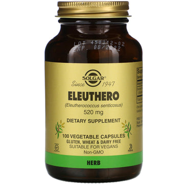 Solgar, Eleuthero, 520 mg, Vegetable Capsules