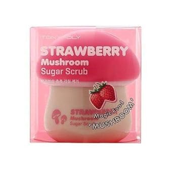 TONYMOLY Magic Food Strawberry Mushroom Sugar Scrub, 2.37