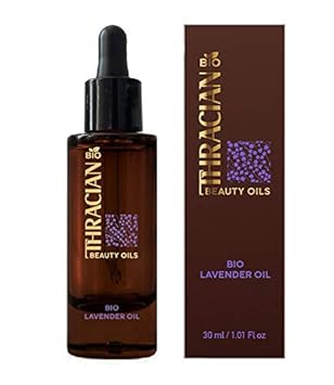 Thracian Bulgarian Beauty Lavender Oil with Bio Premium Certified Bulgarian Lavender, Anti-aging, Moisturizing Oil for Face, Body and Hair in 1.01   Glass with Dropper