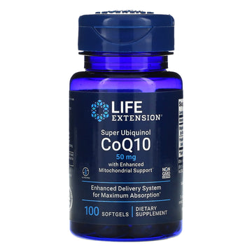 Life Extension, Super Ubiquinol CoQ10 with Enhanced Mitochondrial Support, 50 mg Softgels