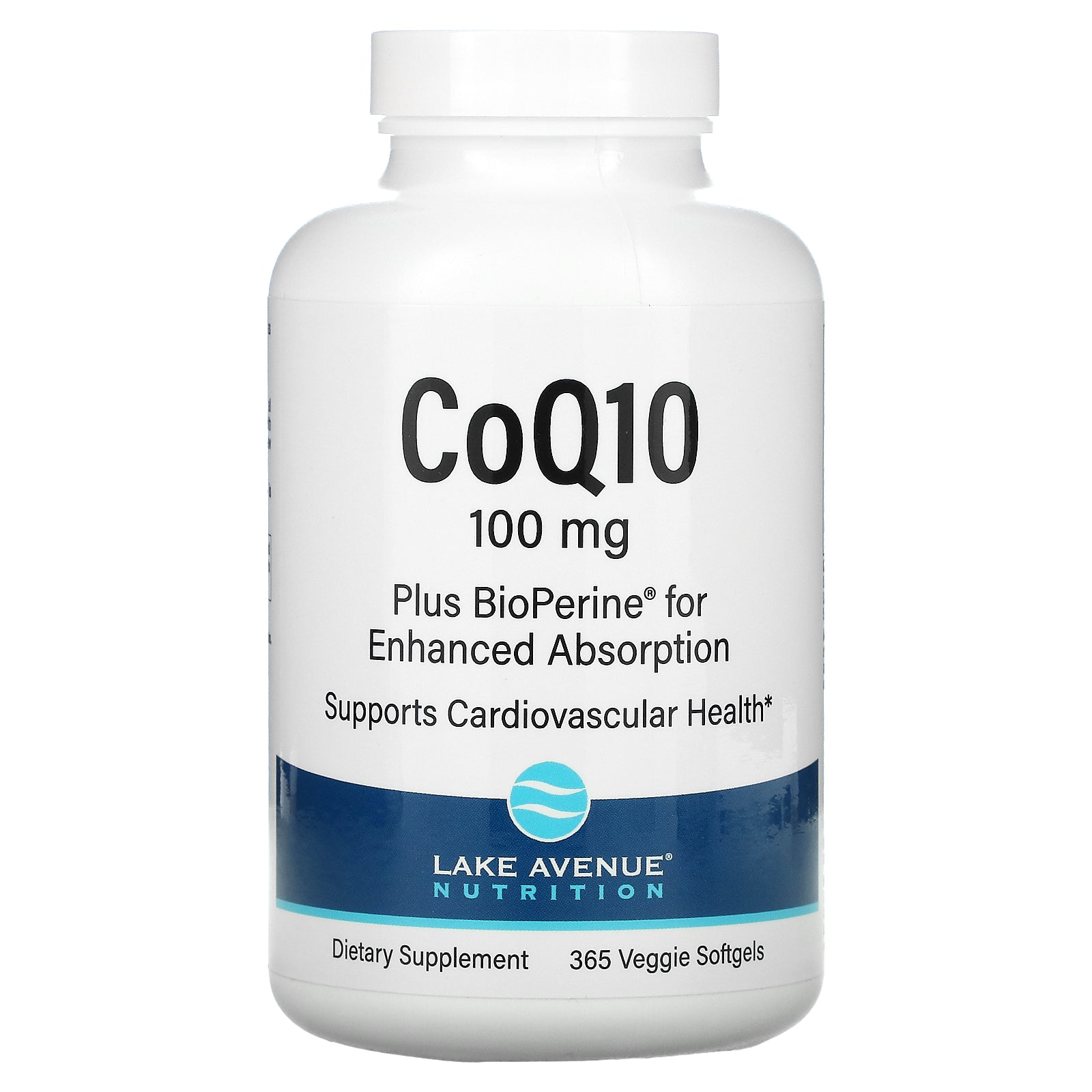 Lake Avenue Nutrition, Coq10 Plus Bioperine, 100 Mg Veggie Softgels
