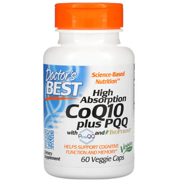 Doctor's Best, CoQ10 100 mg, PQQ 20 mg Veggie Caps