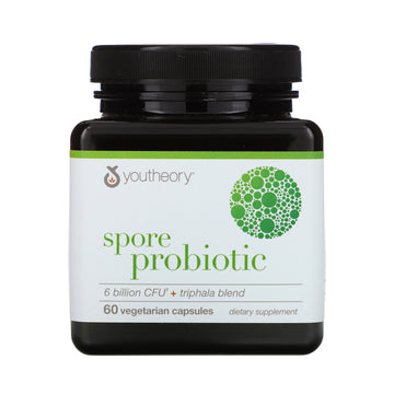 Youtheory, Spore Probiotic, 6 Billion CFU,Vegetarian Capsules