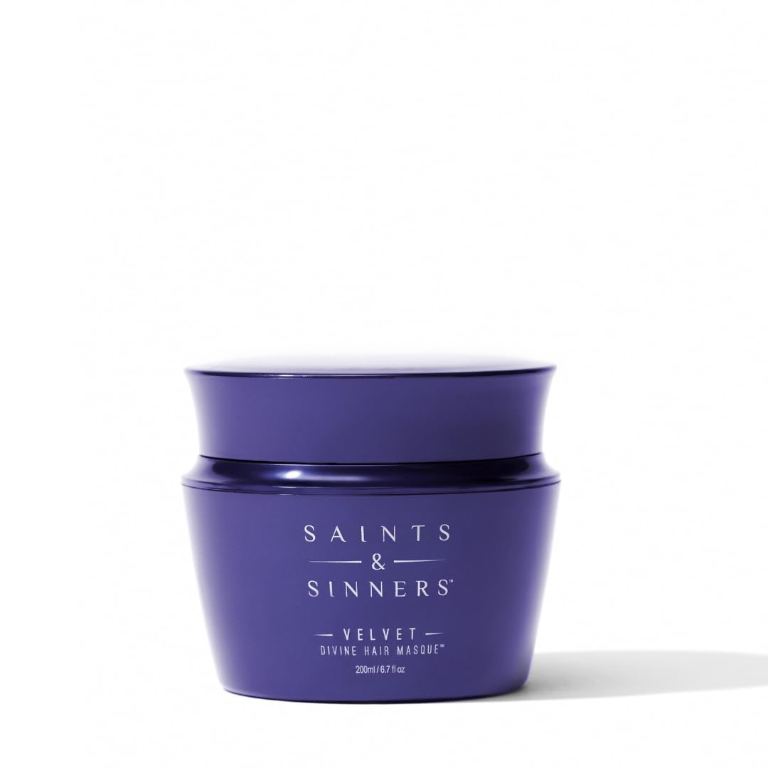 Award Winning Saints & Sinners Velvet Divine Hydrating Hair Masque Deep Conditioner - Intensly Moisturizing Treatment to Repair, Strengthen & Restore Dry, Dull, Coarse, Damaged, Frizzy, Color-Treated Hair (6.7 oz)