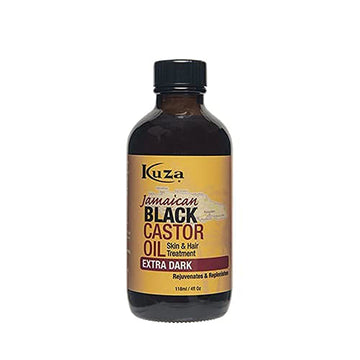 Kuza Jamaican Black Castor Oil, Extra Dark - For Hair & Skin - 4oz. - Rejuvenate, Moisturize, Strengthen & Protect