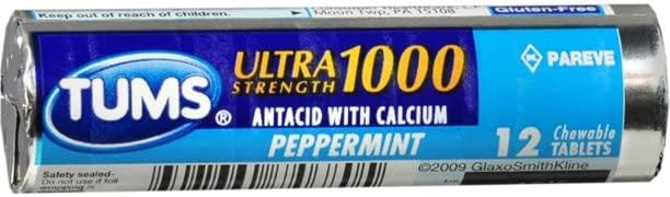 TUMS Antacid Chewable Tablets Ultra Strength, Peppermint (12 pk. - 12 ct. ea.)