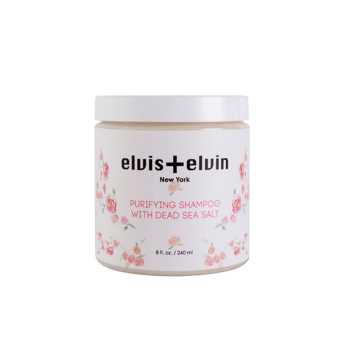 elvis+elvin Purifying Shampoo with Dead Sea Salt, Clarifying Cleanse for Dirt, Oil, Super Clean, Soft and Refreshed, To Remove Buildup, For All Hair Types, Sulfate Free, Vegan, Fights Oily Scalp