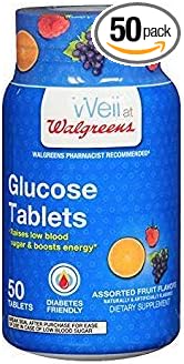 Walgreens Glucose Tablets, Assorted Fruit Flavors, 50 Tablet