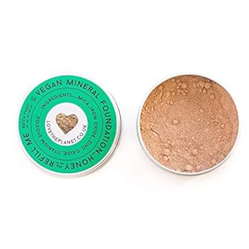 Love the Planet Vegan Mineral Foundation Shade Honey in Refillable Tin