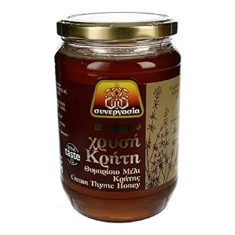 Greek Traditional Golden Thyme Honey From Crete - 900g